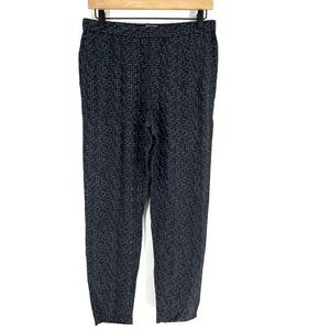 Eileen Fisher Pants Size XS Womens Gray Dot Print Tencel Viscose Pull On Tapered